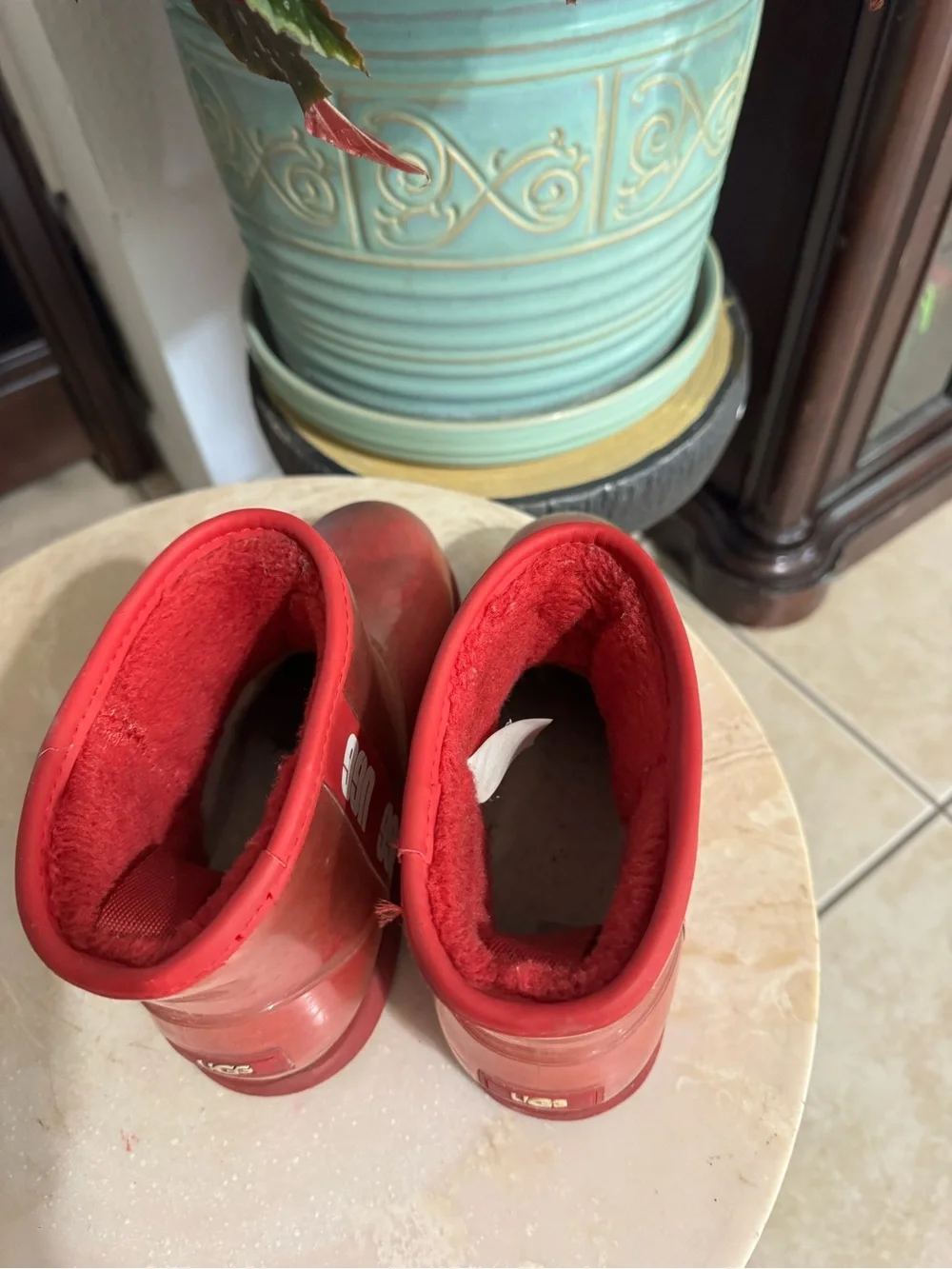 UGG Kids' Red Short Rain & Snow Boots